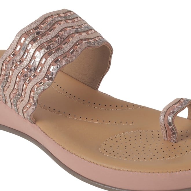 Mochi Women Rose-gold Casual Slip Ons (SKU: 32-1217L-52-42)