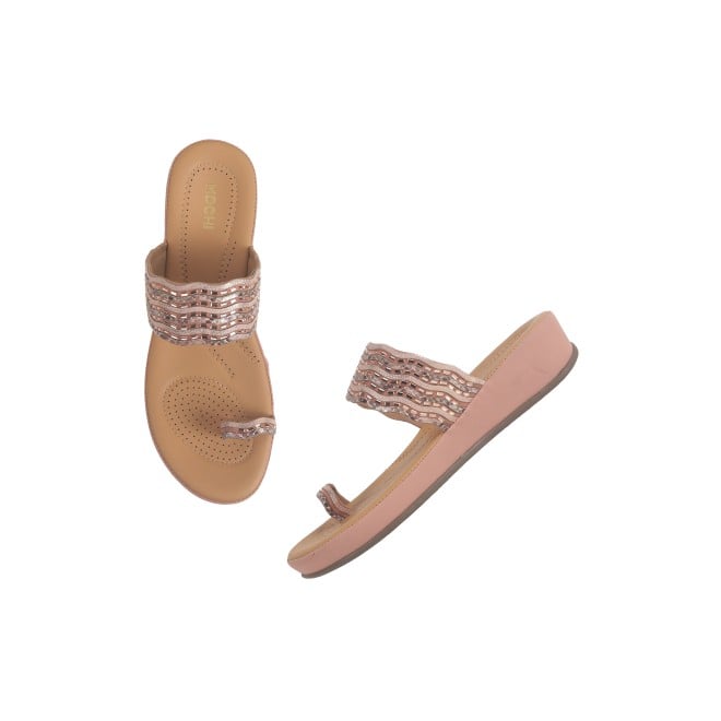 Mochi Women Rose-gold Casual Slip Ons (SKU: 32-1217L-52-42)