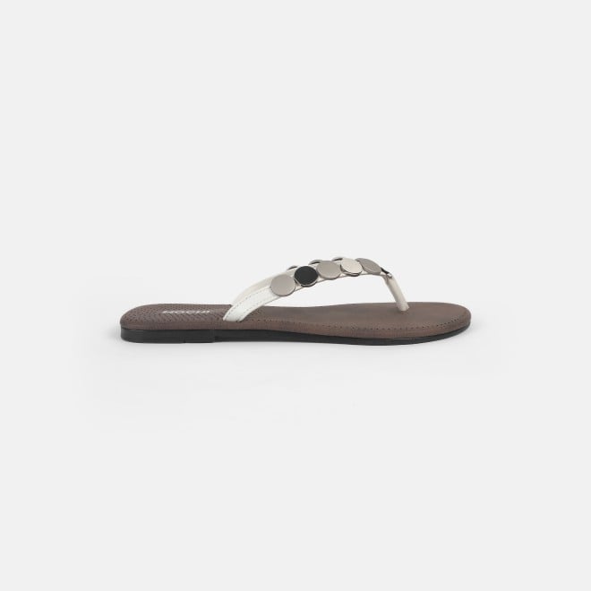 Mochi Women Silver Casual Slippers (SKU: 32-1220-27-36)
