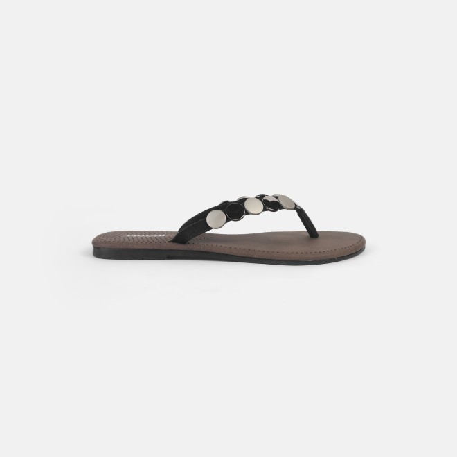 Mochi Women Gun-metal Casual Slippers (SKU: 32-1220-29-36)