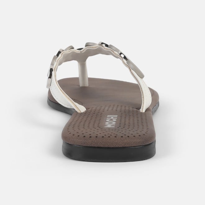 Mochi Women Silver Casual Slippers (SKU: 32-1220-27-36)