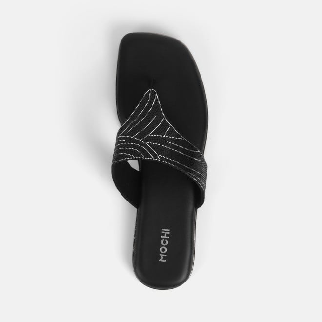 Mochi Women Black Casual Slippers (SKU: 32-1236-11-36)