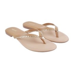 Women Beige Casual Slippers