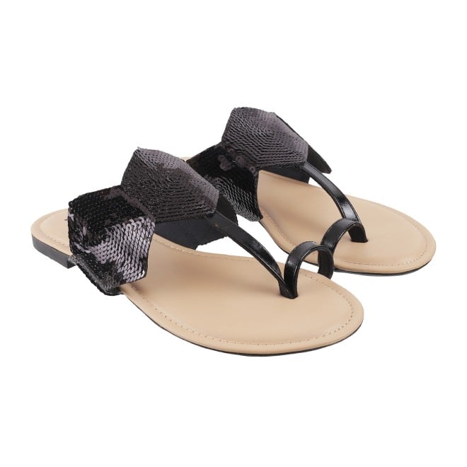 Mochi Women Black Casual Slip Ons