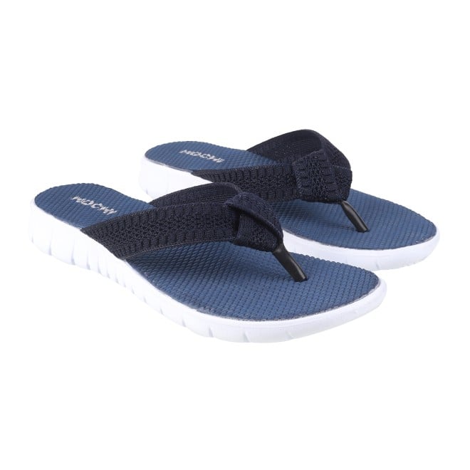 Mochi Women Navy-Blue Casual Slippers