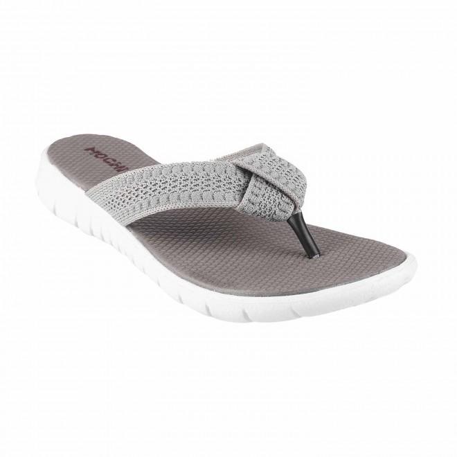 Mochi Grey Casual Slippers for Women