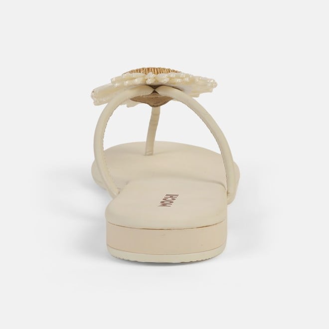 Mochi Women Beige Casual Slippers (SKU: 32-1328-20-36)