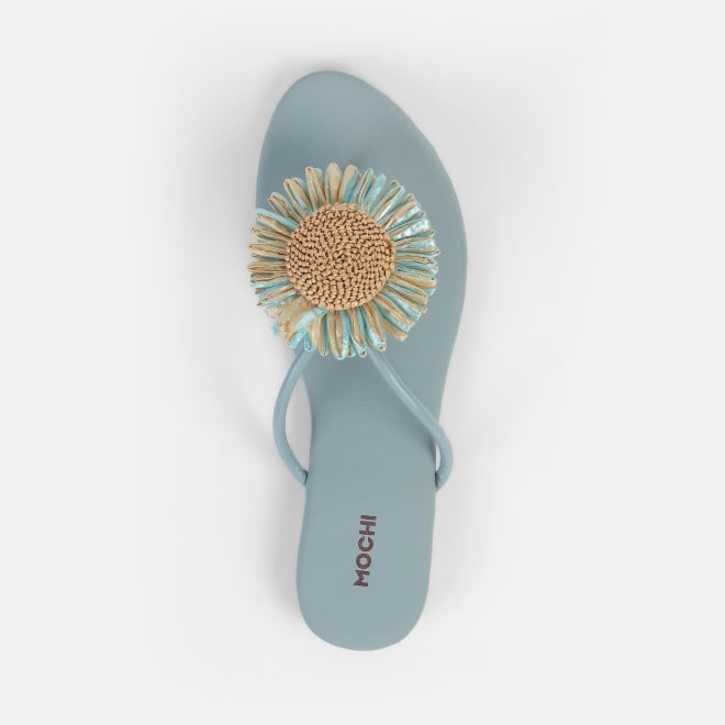 Mochi Women Blue Casual Slippers (SKU: 32-1328-45-36)