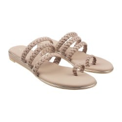 Women Beige Casual Slippers