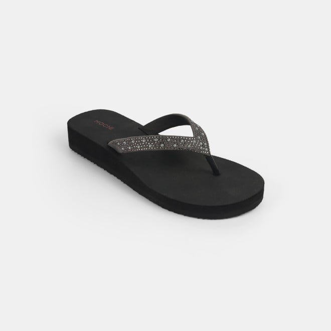 Mochi Women Black Casual Slippers (SKU: 32-1341-11-36)