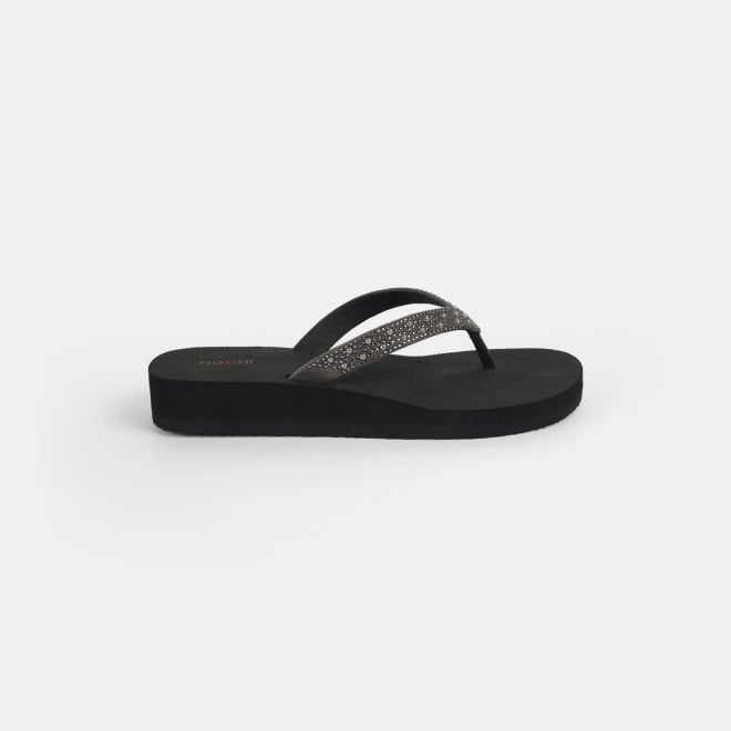 Mochi Women Black Casual Slippers (SKU: 32-1341-11-36)
