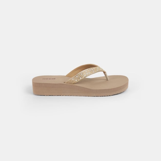 Mochi Women Beige Casual Slippers (SKU: 32-1341-20-36)