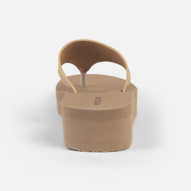 Mochi Women Beige Casual Slippers (SKU: 32-1346-20-36)