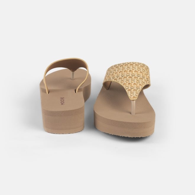Mochi Women Beige Casual Slippers (SKU: 32-1346-20-36)