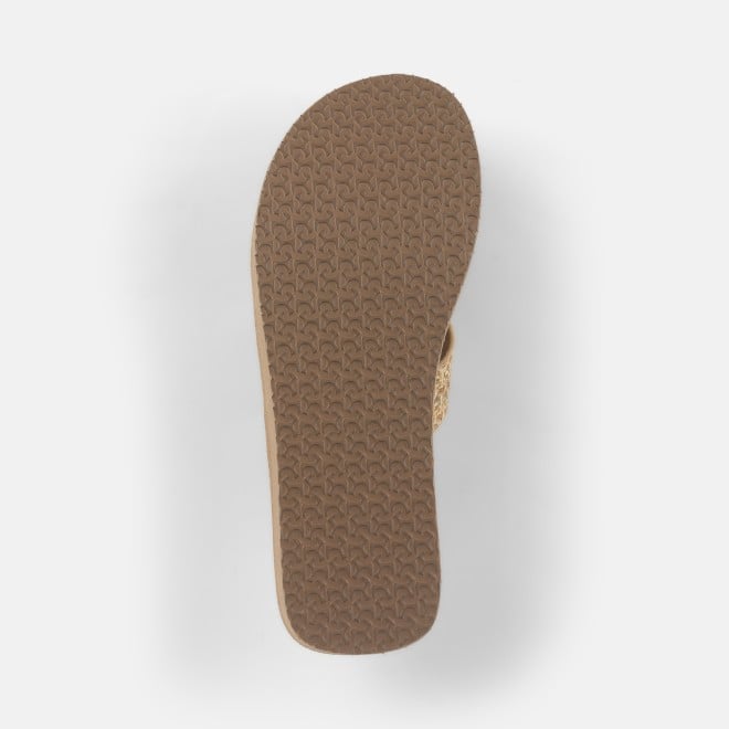 Mochi Women Beige Casual Slippers (SKU: 32-1346-20-36)