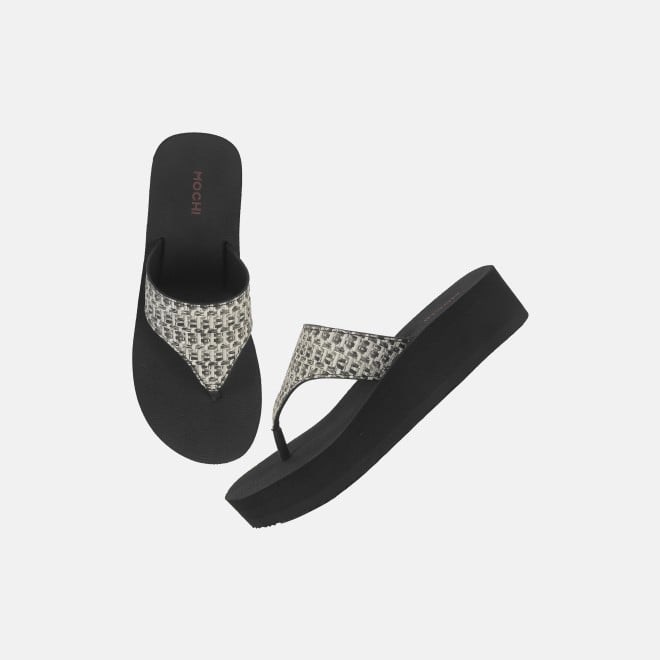 Mochi Women Black Casual Slippers (SKU: 32-1346-11-36)