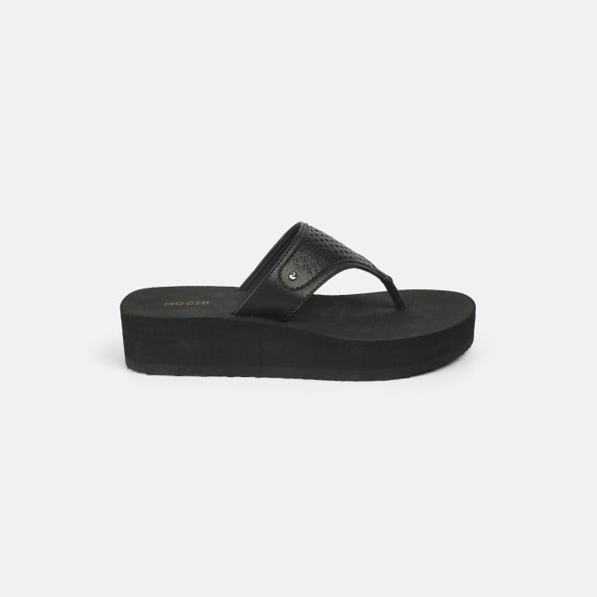 Mochi Women Black Casual Slippers (SKU: 32-1351-11-36)