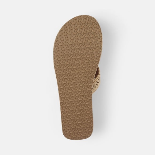 Mochi Women Beige Casual Slippers (SKU: 32-1351-20-36)