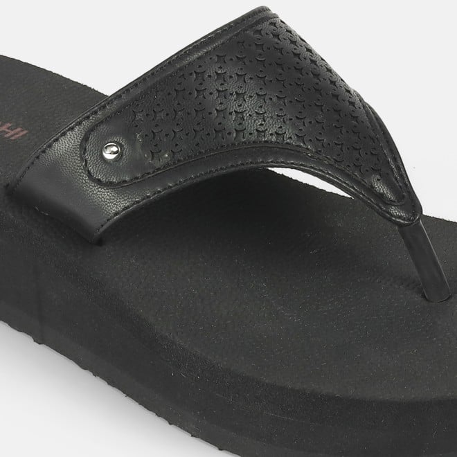 Mochi Women Black Casual Slippers (SKU: 32-1351-11-36)