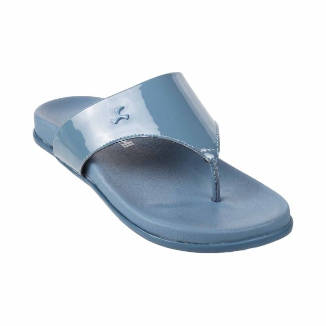 Mochi Blue Casual Slippers for Women