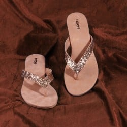 Women Rose-Gold Casual Slippers