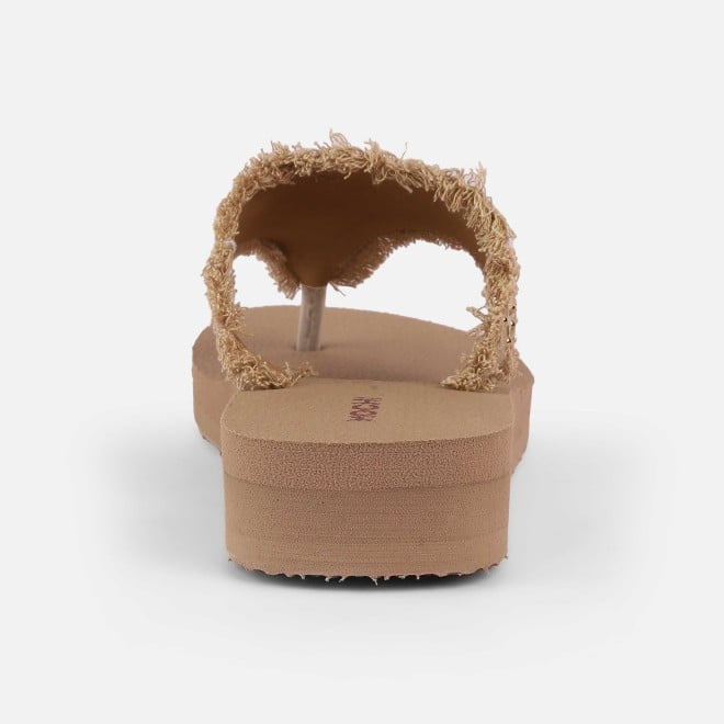 Mochi Women Beige Casual Slippers (SKU: 32-1370-20-36)