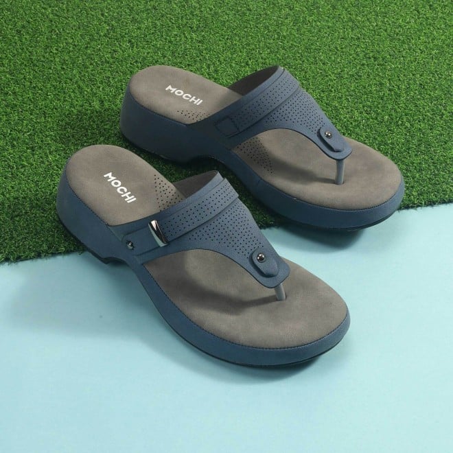 Mochi Women Blue Casual Slippers (SKU: 32-1372-45-36)
