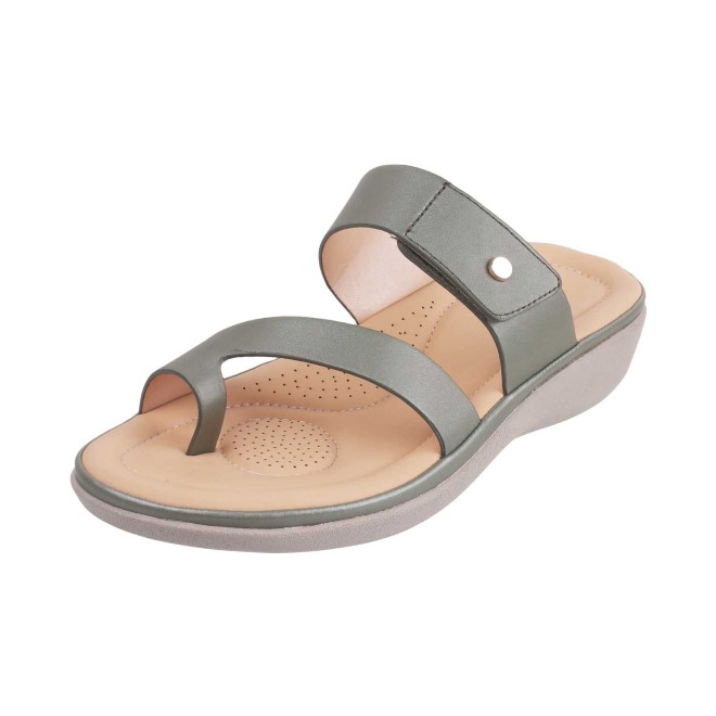 Mochi Women Green Casual Slip Ons (SKU: 32-1386L-21-42)