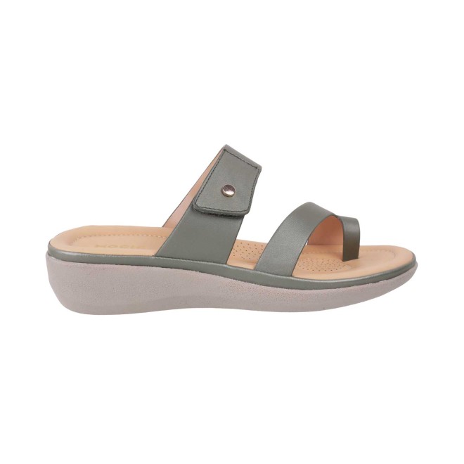 Mochi Women Green Casual Slip Ons (SKU: 32-1386L-21-42)