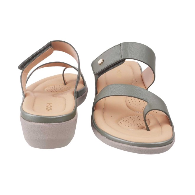 Mochi Women Green Casual Slip Ons (SKU: 32-1386L-21-42)