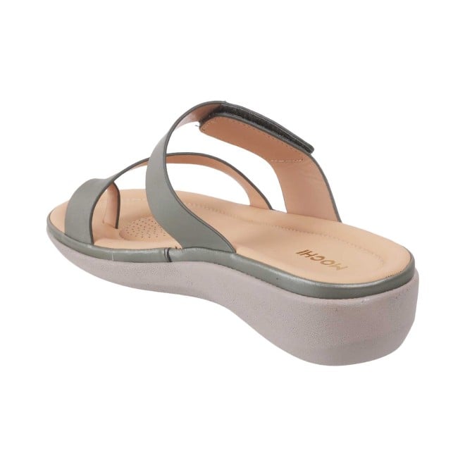 Mochi Women Green Casual Slip Ons (SKU: 32-1386L-21-42)