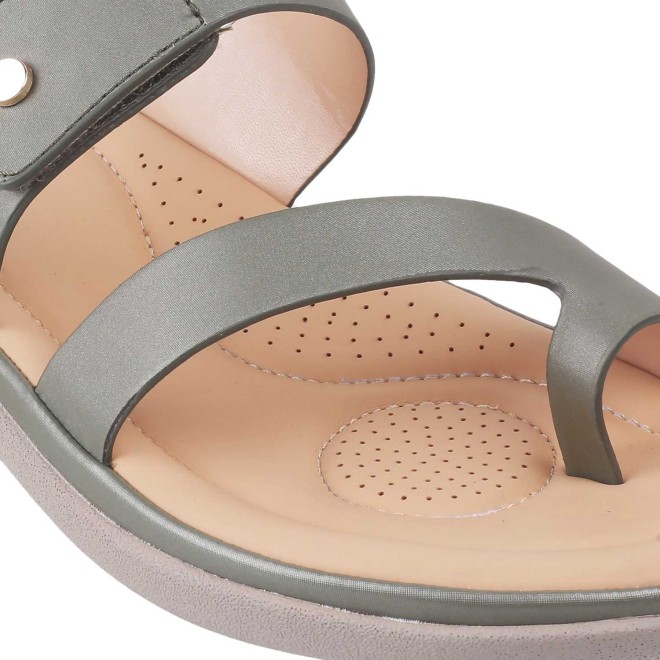 Mochi Women Green Casual Slip Ons (SKU: 32-1386L-21-42)