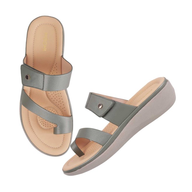 Mochi Women Green Casual Slip Ons (SKU: 32-1386L-21-42)