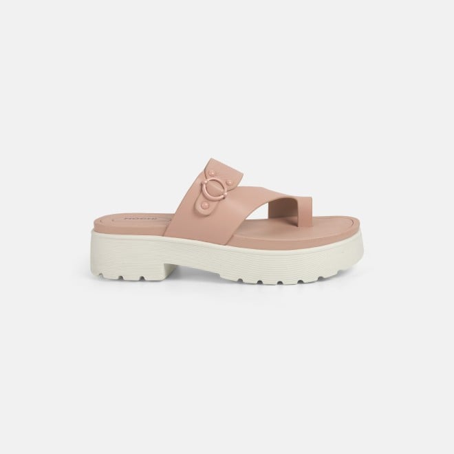 Mochi Women Pink Casual Slip Ons (SKU: 32-1396-24-36)