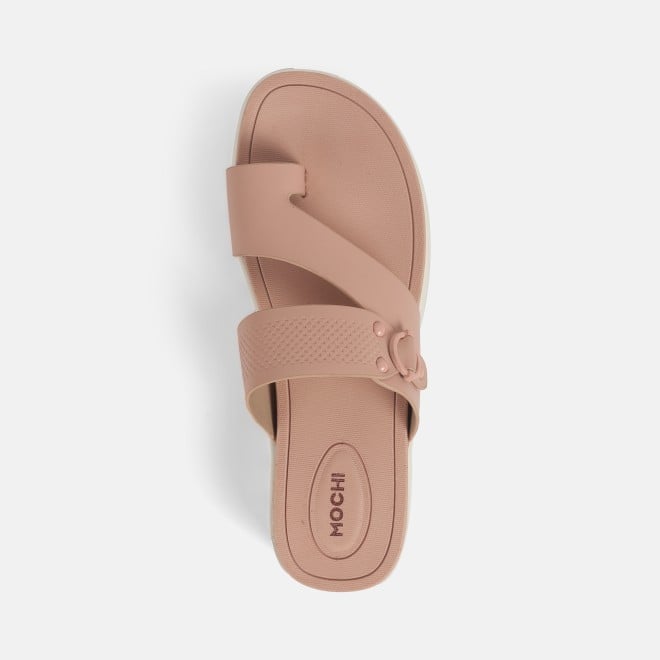 Mochi Women Pink Casual Slip Ons (SKU: 32-1396-24-36)