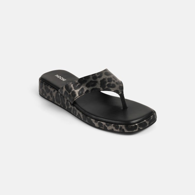 Mochi Women Black Casual Slippers