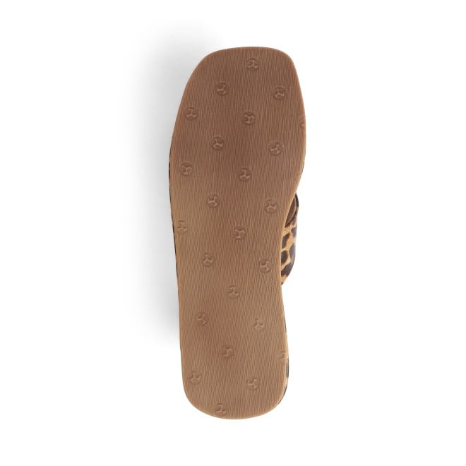 Mochi Women Tan Casual Slippers (SKU: 32-1407-23-36)