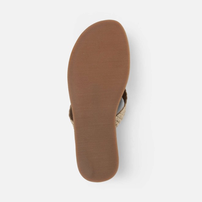 Mochi Women Gold Casual Slippers (SKU: 32-1414-15-37)