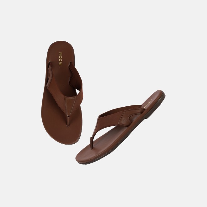 Mochi Women Brown Casual Slippers (SKU: 32-1416-12-36)