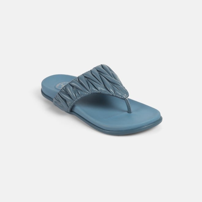 Mochi Women Blue Casual Slippers