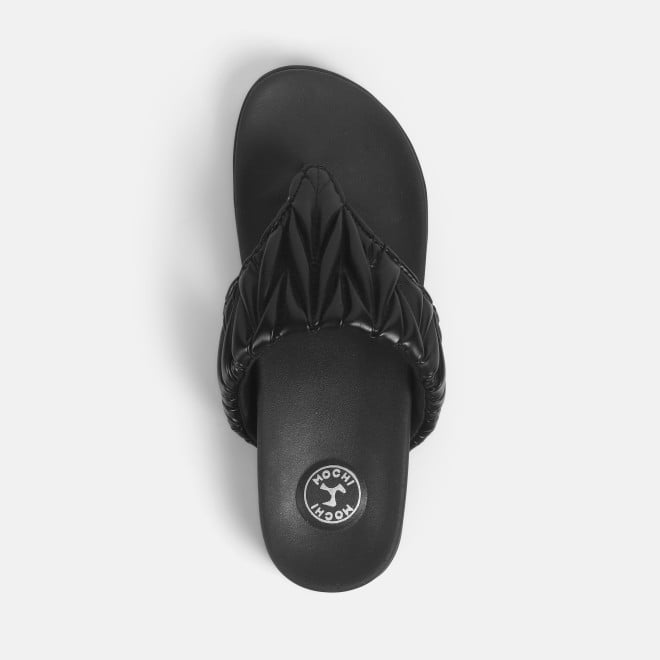 Mochi Women Black Casual Slippers (SKU: 32-1428-11-36)