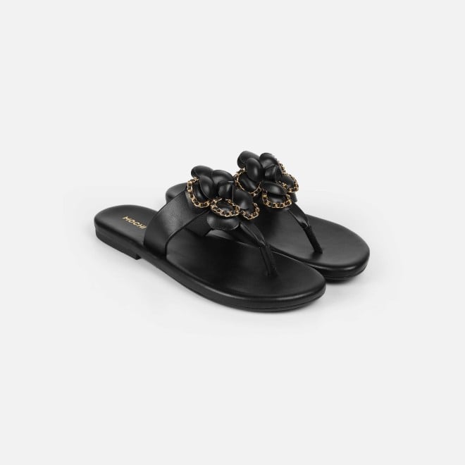Mochi Women Black Casual Slippers (SKU: 32-1462-11-36)
