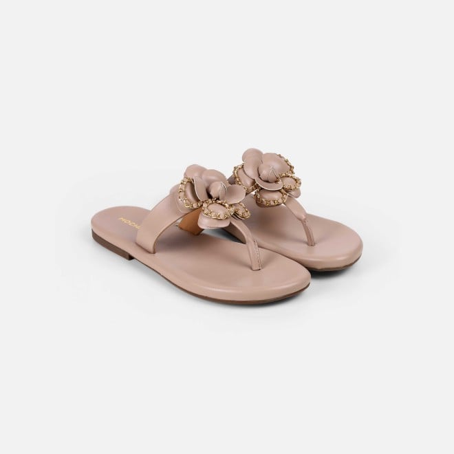 Mochi Women Rose-gold Casual Slippers (SKU: 32-1462-52-37)
