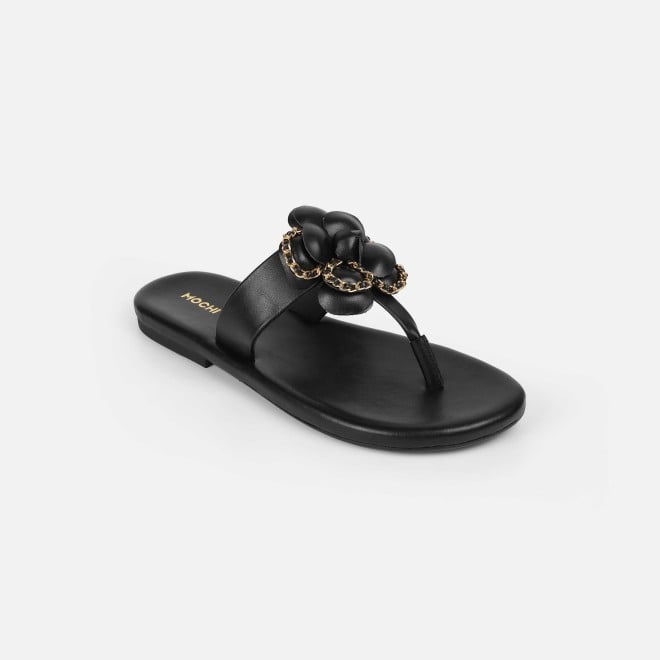Mochi Women Black Casual Slippers (SKU: 32-1462-11-36)