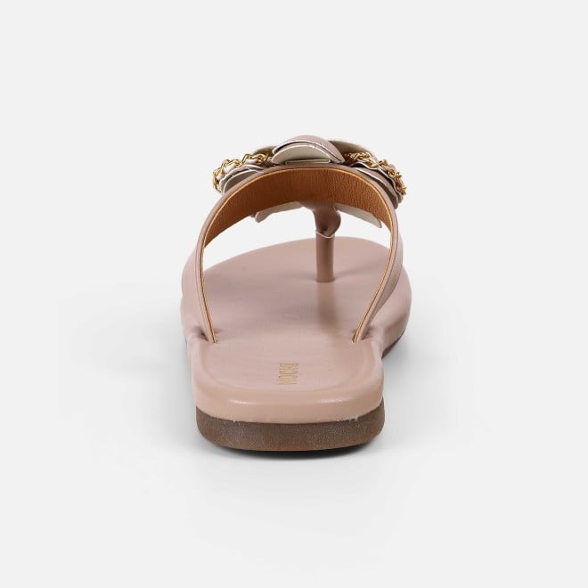 Mochi Women Rose-gold Casual Slippers (SKU: 32-1462-52-37)