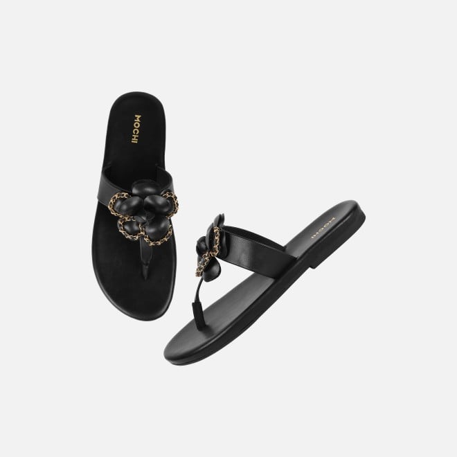 Mochi Women Black Casual Slippers (SKU: 32-1462-11-36)