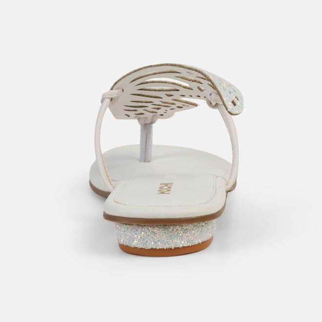 Mochi Women White Ethnic Slippers (SKU: 32-1465-16-36)