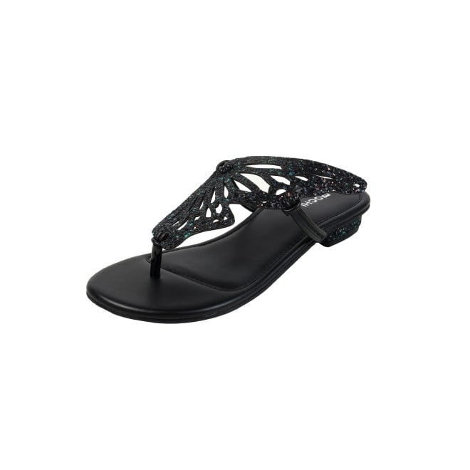 Mochi Women Black Ethnic Slippers (SKU: 32-1465L-11-42)
