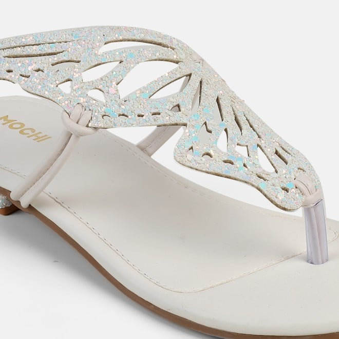 Mochi Women White Ethnic Slippers (SKU: 32-1465L-16-42)