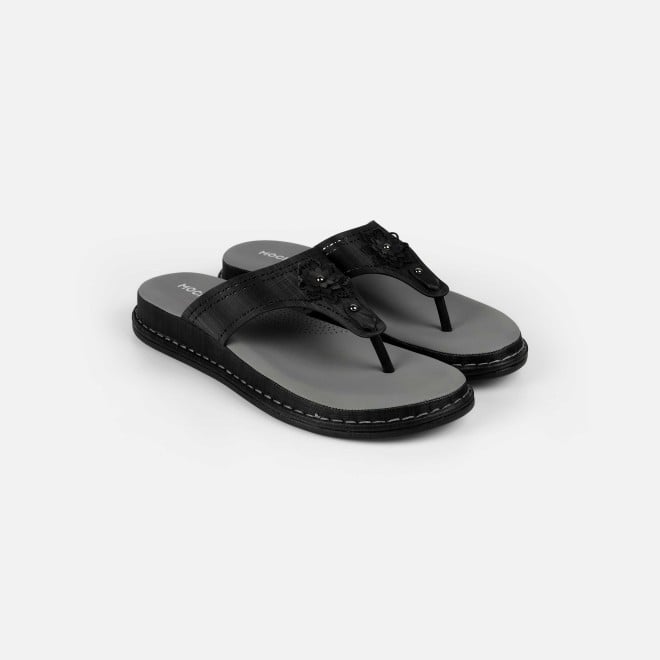 Mochi Women Black Casual Slippers (SKU: 32-1467-11-36)
